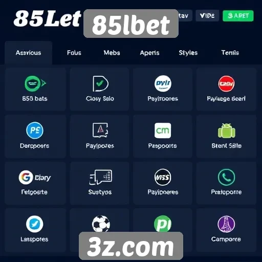 Opções de pagamento disponíveis no 85lbet